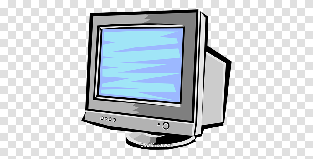Computer Monitor Royalty Free Vector Clip Art Illustration, Screen, Electronics, Display, TV Transparent Png
