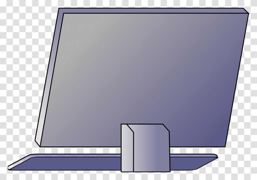 Computer Monitorangleflat Panel Display Computer Back Clipart, Screen, Electronics, LCD Screen, White Board Transparent Png