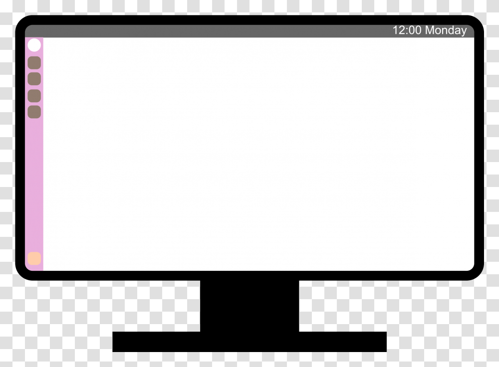 Computer Monitorsquareangle Computer Desktop Clip Art, White Board, Screen, Electronics, Display Transparent Png