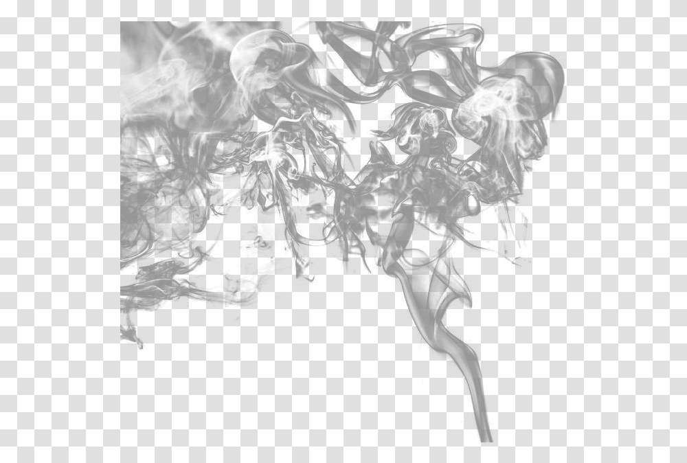 Computer Mouse Black And White Colored Transprent Smoke Smoke Colors, Smoking, Fractal, Pattern Transparent Png