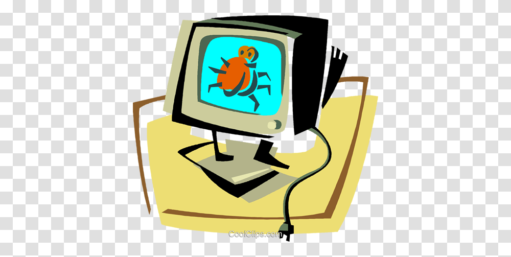 Computer Royalty Free Vector Clip Art Illustration, Electronics, Pc, Monitor, Screen Transparent Png