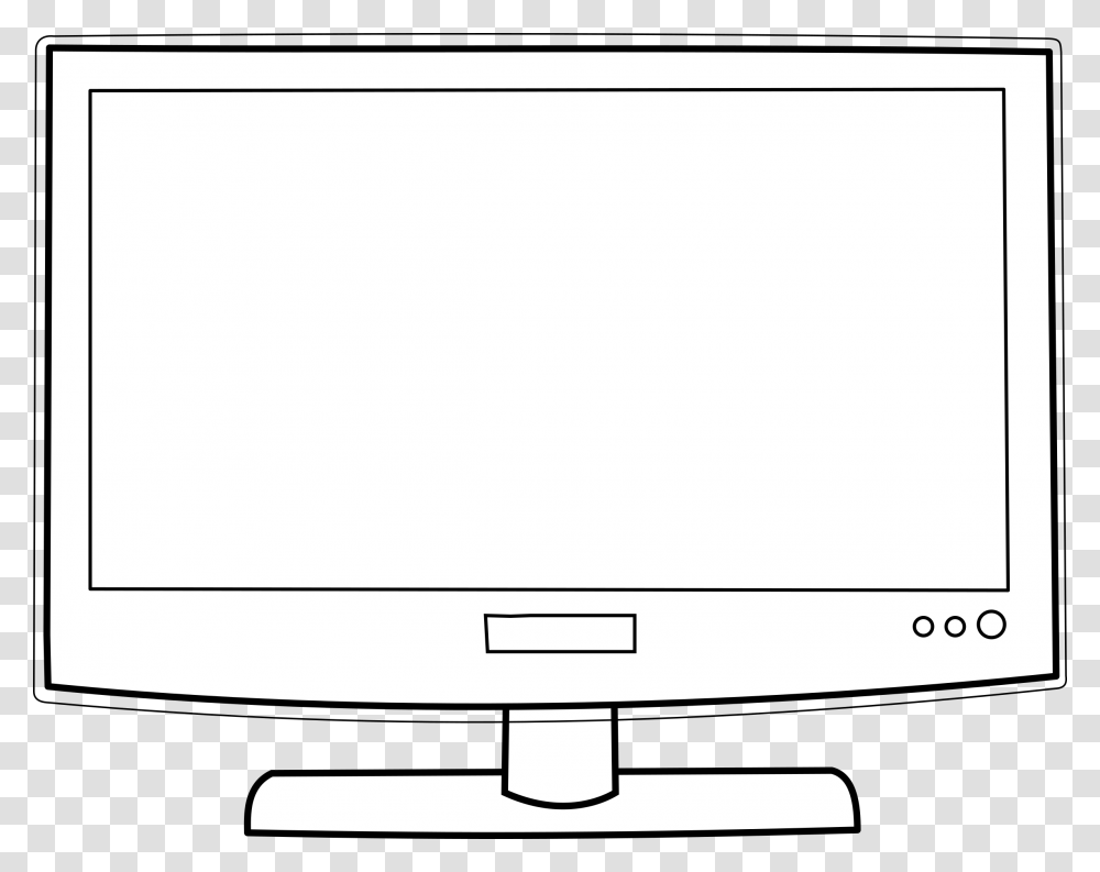 Computer Screen Clipart Black And White, Monitor, Electronics, Display, LCD Screen Transparent Png