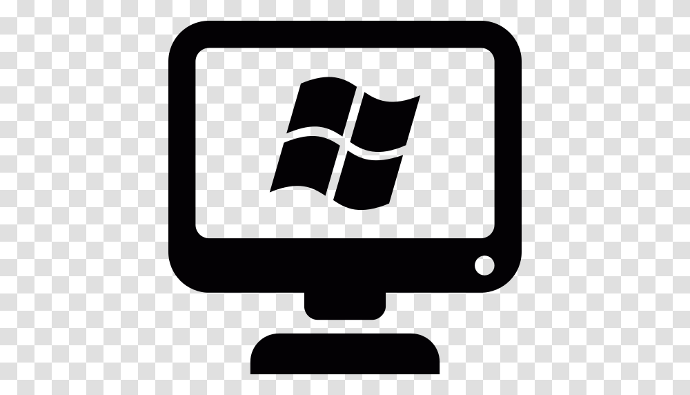 Computer Screen With Windows Logo Icon, Electronics, Hand, Leisure Activities Transparent Png