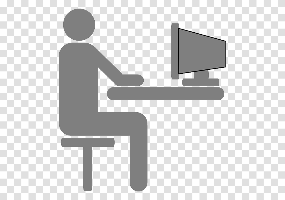 Computer User, Standing, Sitting, Electronics, Monitor Transparent Png