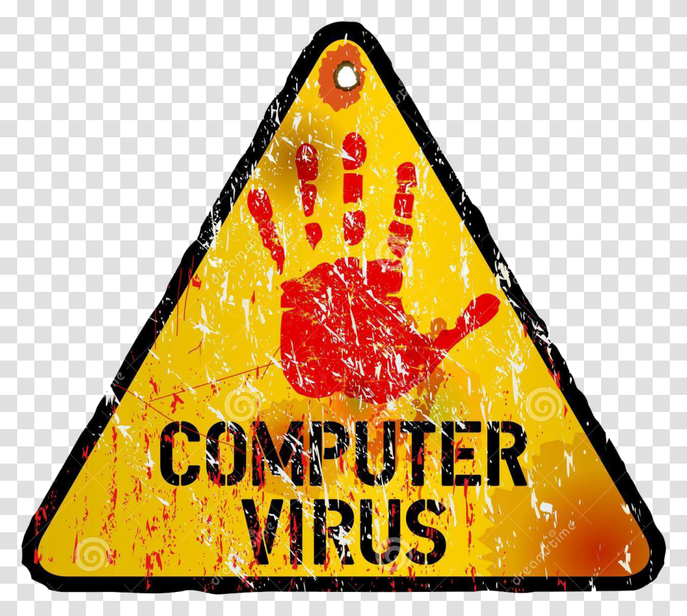 Computer Virus Alert Sign Trojan Computer Virus, Triangle, Poster, Advertisement Transparent Png