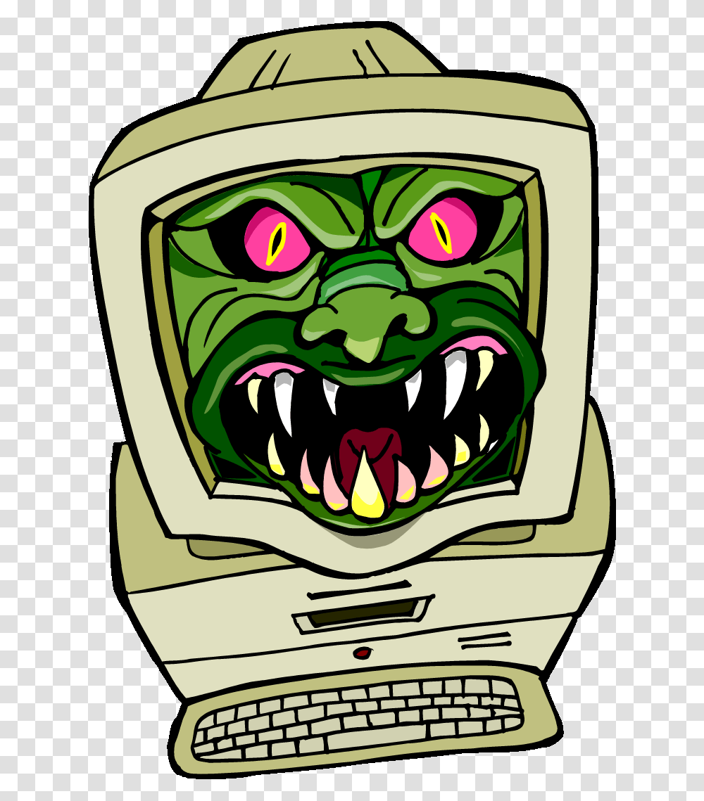 Computer Virus Cartoon Computer Virus, Teeth, Mouth, Lip Transparent Png