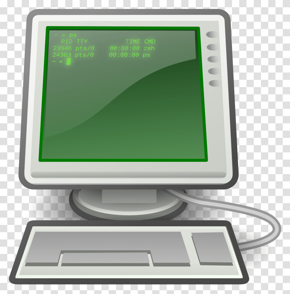 Computer With Green Screen Svg Clip Arts Clipart Computer, Pc, Electronics, Monitor, Display Transparent Png