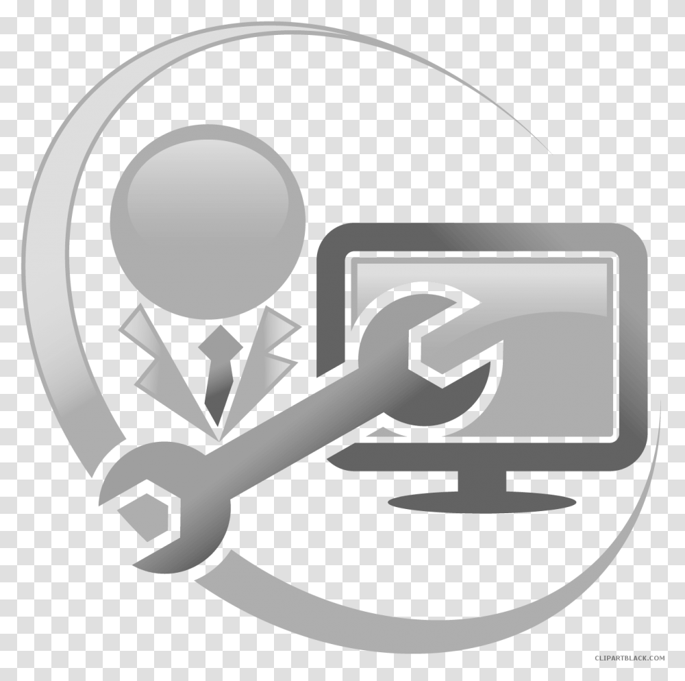 Computers Clipart Black And White Computer Repair Shop Logo, Outdoors, Hand, Face, Photography Transparent Png