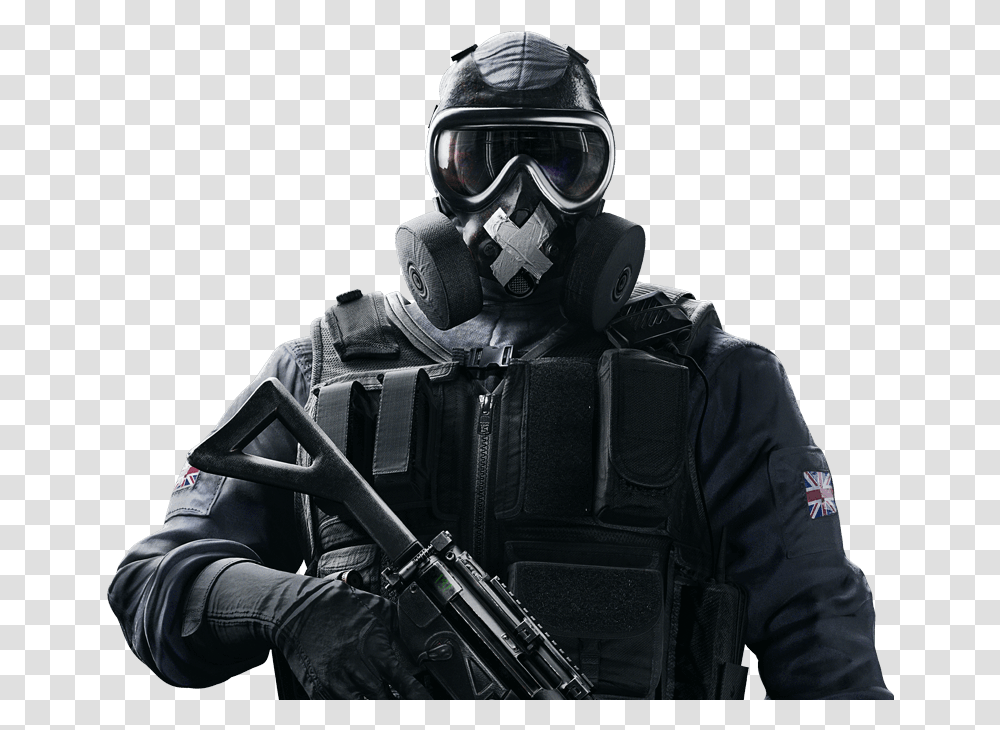 Comradery And Teabagging In Rainbow Six Siege Mute Rainbow Six Siege, Helmet, Apparel, Person Transparent Png