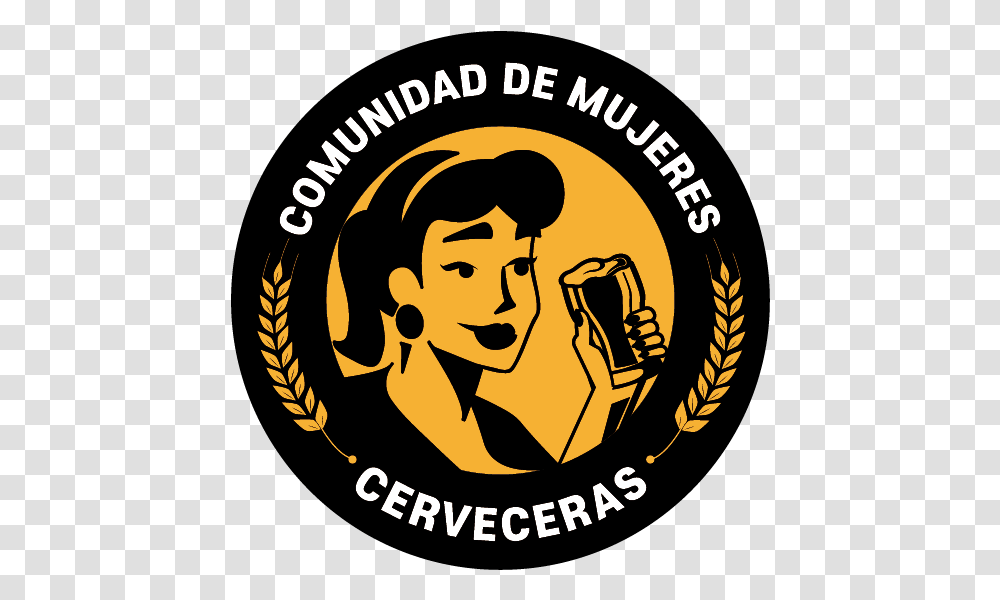 Comunidad De Mujeres Cerveceras, Label, Hand, Logo Transparent Png