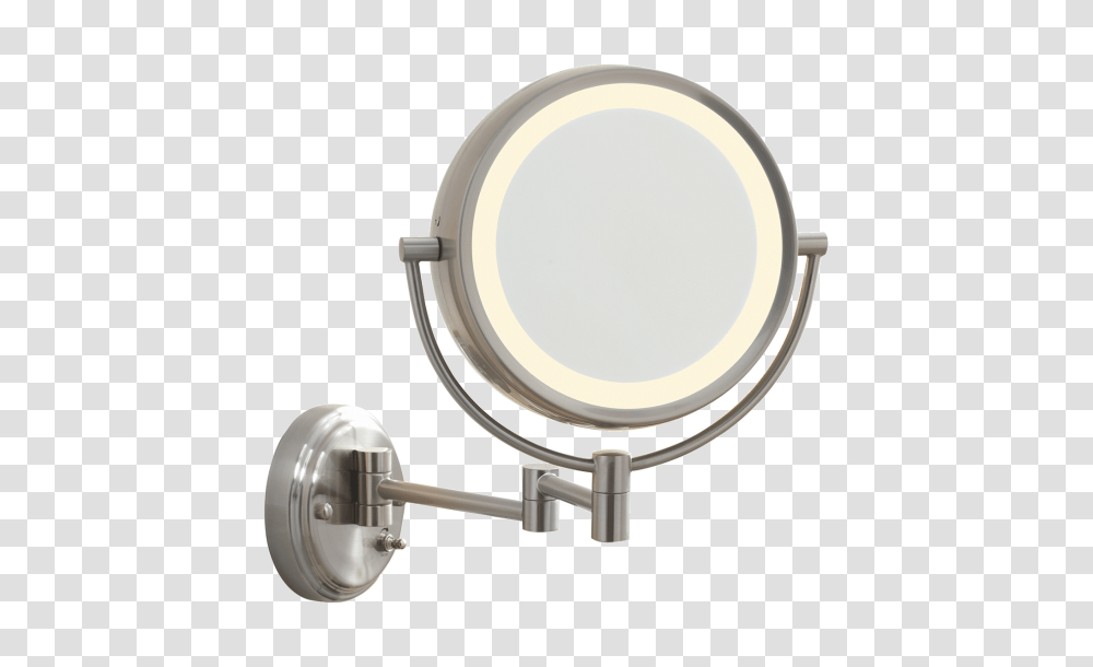 Conair Fluorescent Satin Nickel Wall Mount Mirror, Magnifying, Shower Faucet Transparent Png