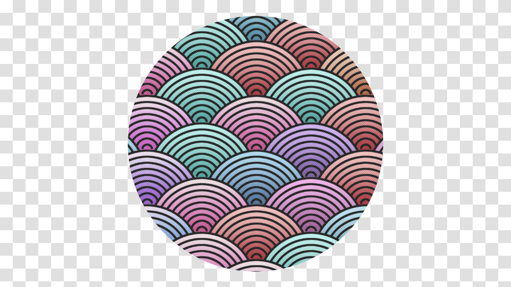 Concentric Circle Pattern Round Mousepad, Rug, Egg, Food, Easter Egg Transparent Png