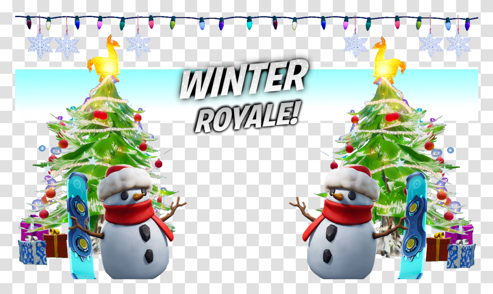 Concept For Winter Victory Royale December January Christmas Tree, Plant, Ornament, Snowman, Outdoors Transparent Png