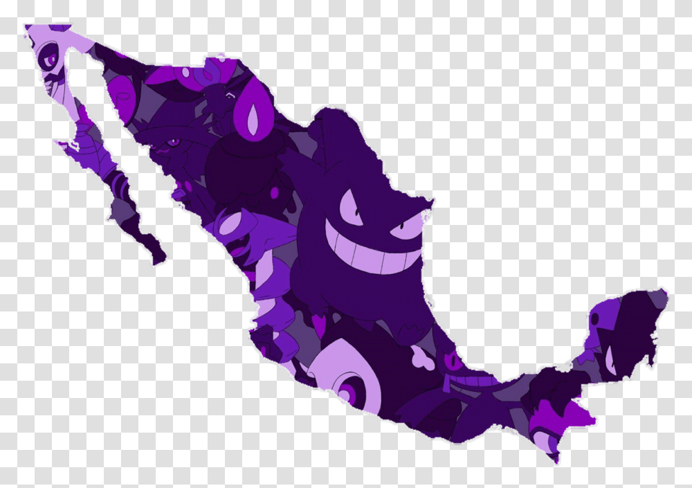 Conceptual Event Da De Muertos Pokemon Go Hub Mexico Map Outline, Purple, Graphics, Art, Plot Transparent Png