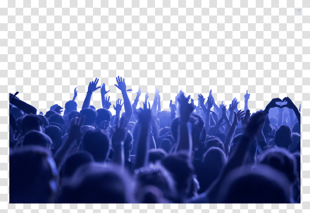 Concert People Raising Hands, Person, Human, Crowd, Rock Concert Transparent Png