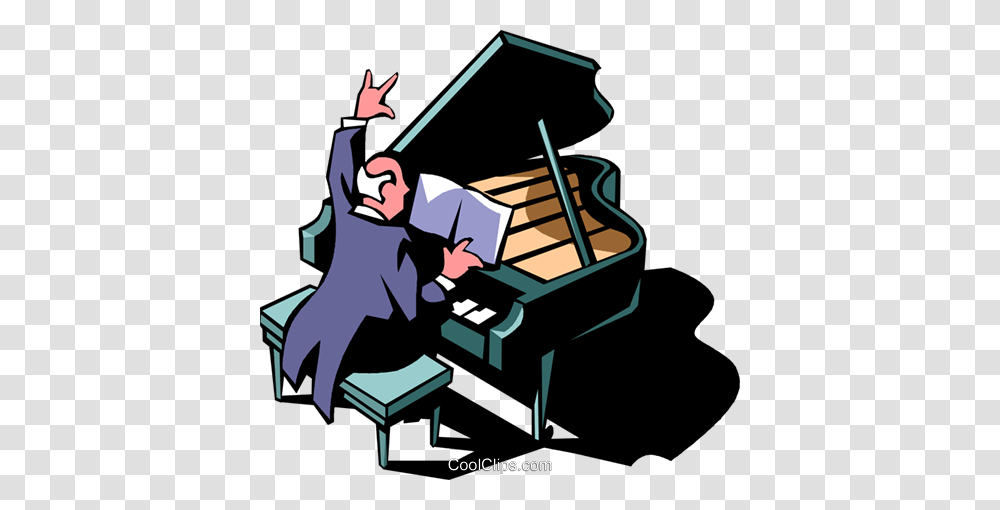 Concert Pianist Royalty Free Vector Clip Art Illustration, Leisure Activities, Grand Piano, Musical Instrument, Performer Transparent Png