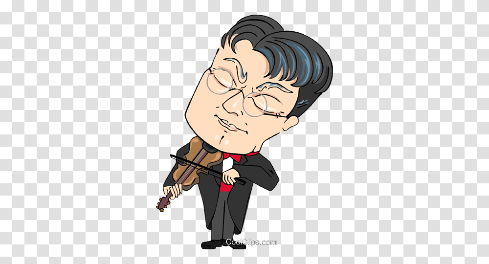 Concert Violinist Royalty Free Vector Clip Art Illustration, Person, Human, Face, Head Transparent Png