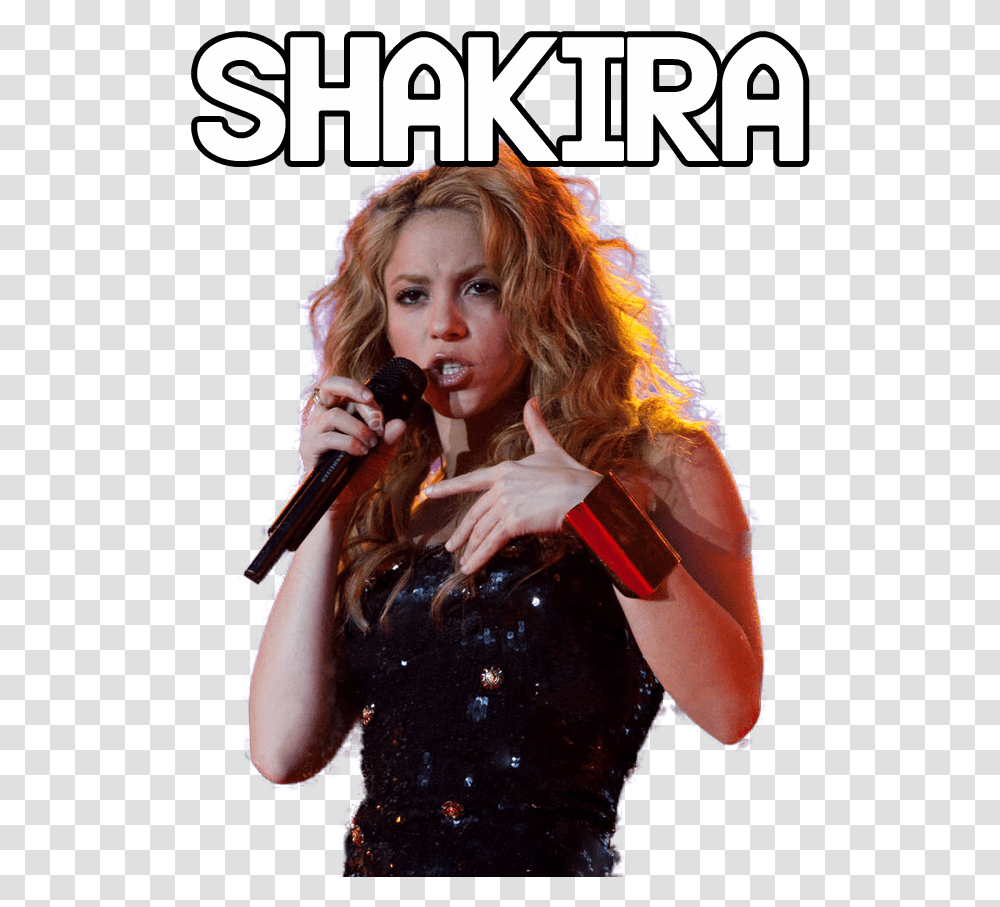 Concerti Di Shakira Shakira Singing, Microphone, Electrical Device, Person, Magazine Transparent Png
