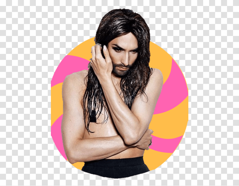 Conchita Wurst Photoshoot Rolling Stones, Face, Person, Female, Hair Transparent Png