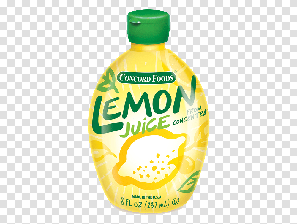 Concord Foods Lemon Juice From Concentrate, Bottle, Tin, Beverage, Drink Transparent Png