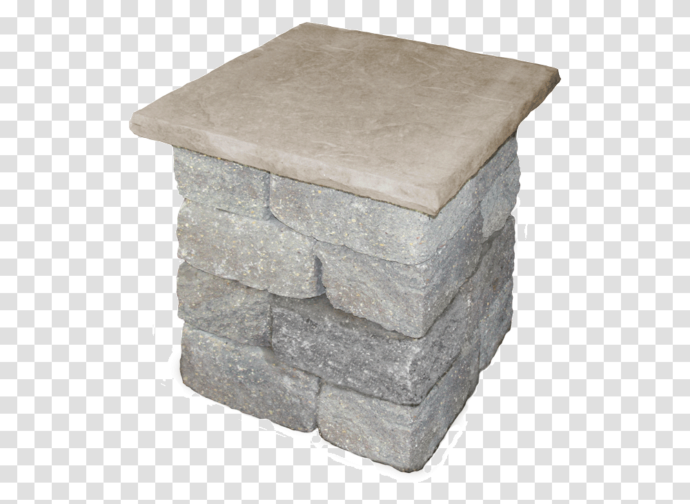 Concrete Capstone, Box, Crystal, Limestone, Furniture Transparent Png