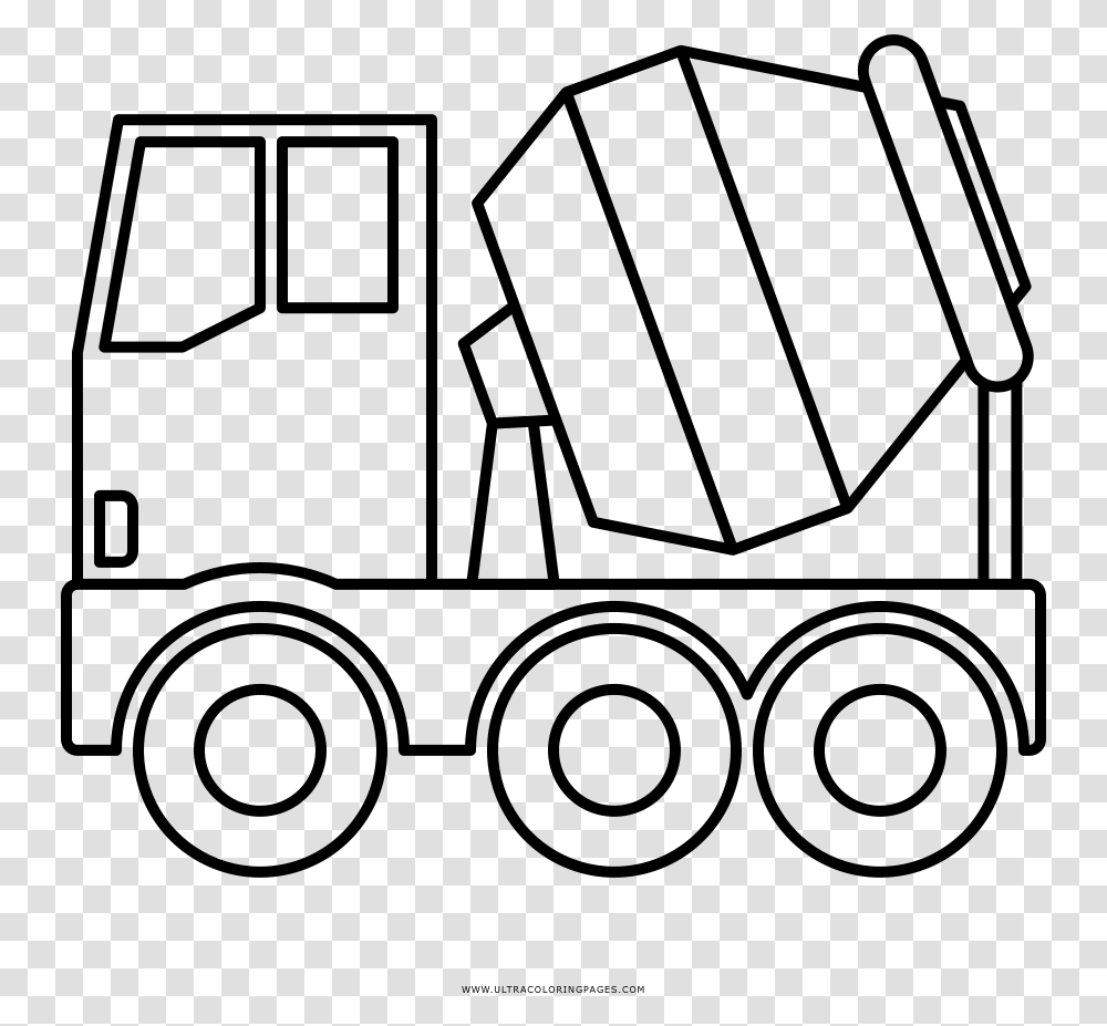 Concrete Mixer Truck Coloring, Gray, World Of Warcraft Transparent Png
