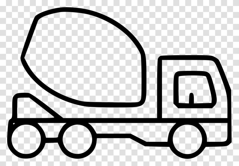 Concrete Mixer Truck Heavy Machinery Construction Icon, Van, Vehicle, Transportation, Moving Van Transparent Png