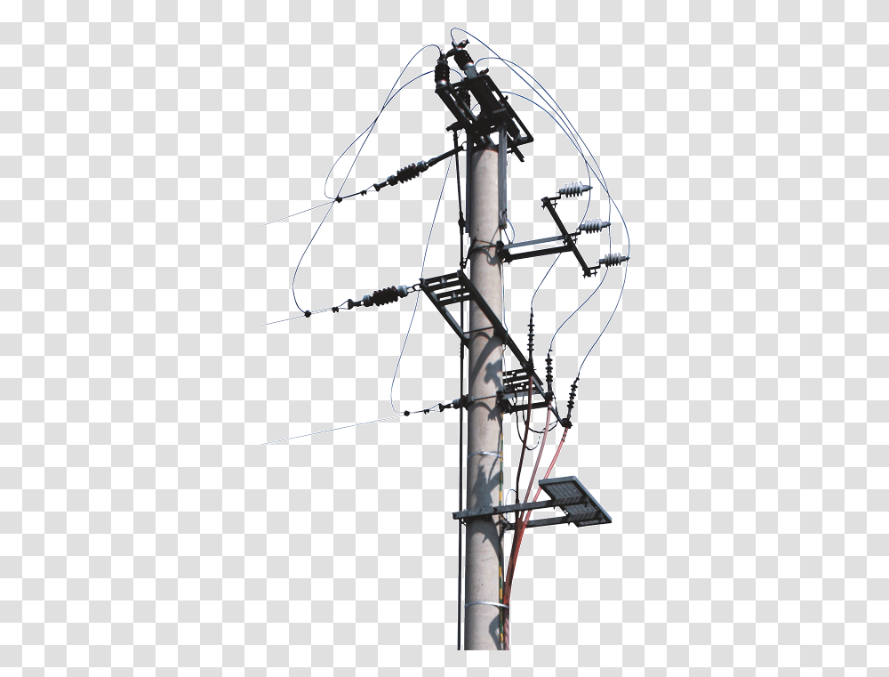 Concrete Poles And Construction Of The Electric Pole, Bow, Utility Pole, Cable, Electric Transmission Tower Transparent Png