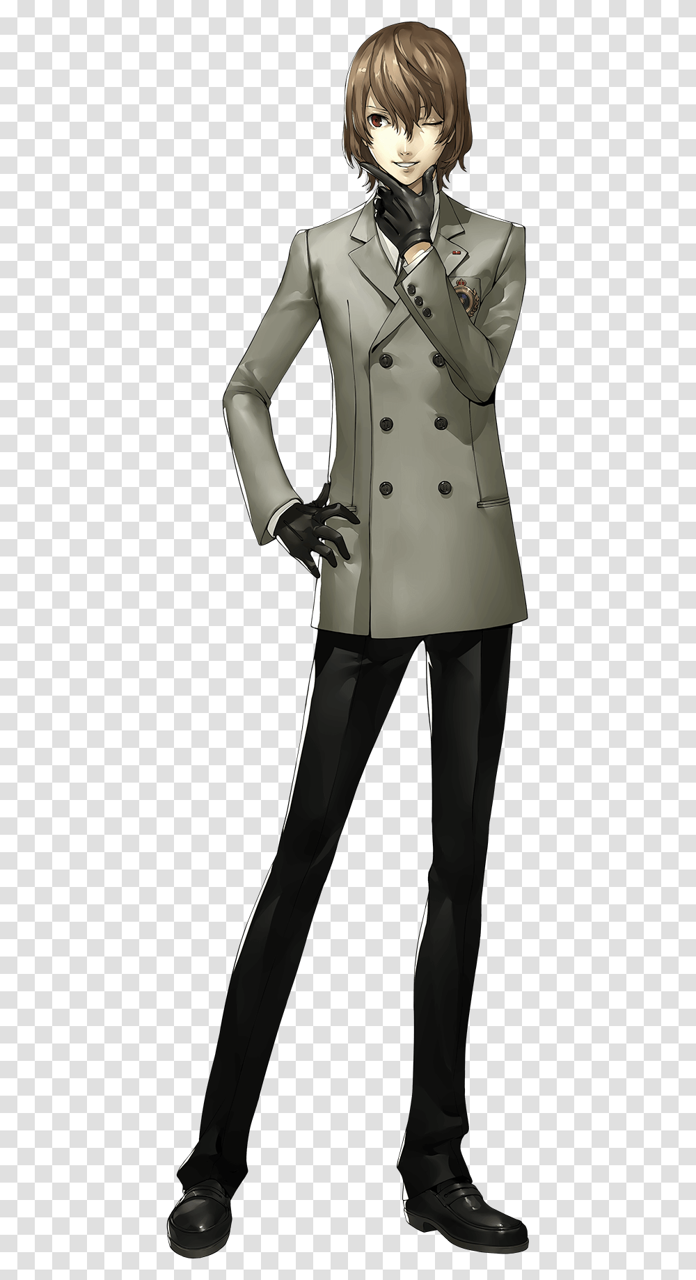 Condense Icon Persona 5 Male Characters, Coat, Apparel, Overcoat Transparent Png