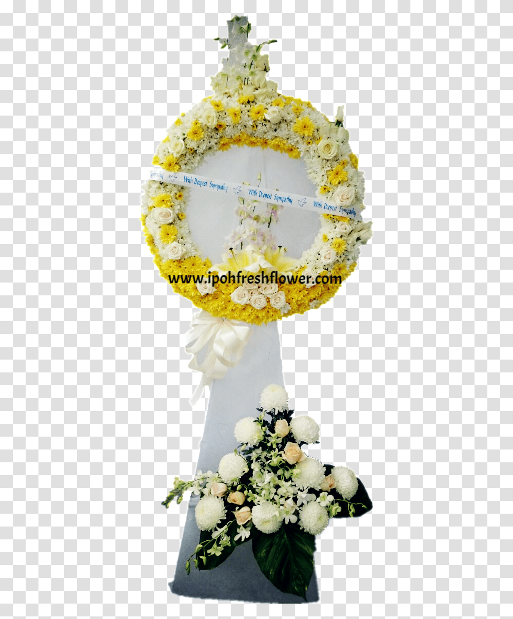 Condolence Flower Stand A5 Bouquet, Plant, Flower Arrangement, Wedding Cake, Dessert Transparent Png