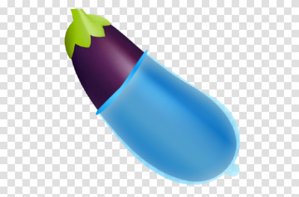 Condom Emoji Created By Eggplant, Vegetable, Food, Purple Transparent Png
