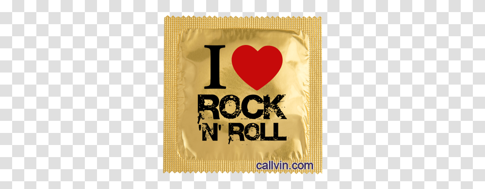 Condom I Love Rock N Roll Love Rock Condom, Text, Rug Transparent Png