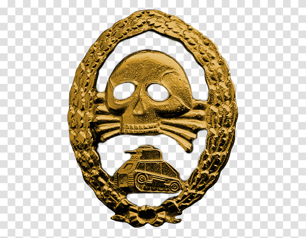 Condor Legion Tank Badge In Gold Also Was Awarded Gold, Symbol, Emblem, Logo, Trademark Transparent Png
