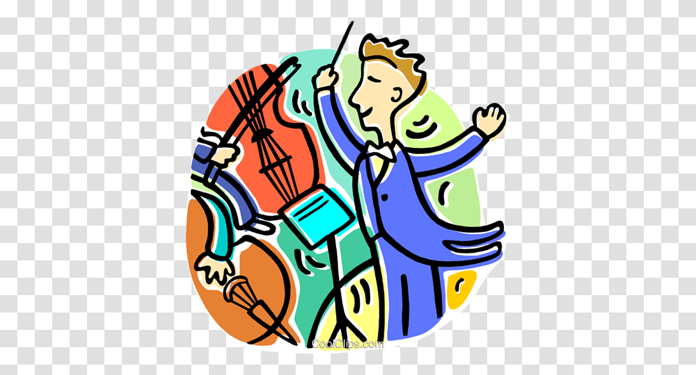 Conductor Conducting The Orchestra Royalty Free Vector Clip Art, Leisure Activities, Outdoors, Adventure, Water Transparent Png