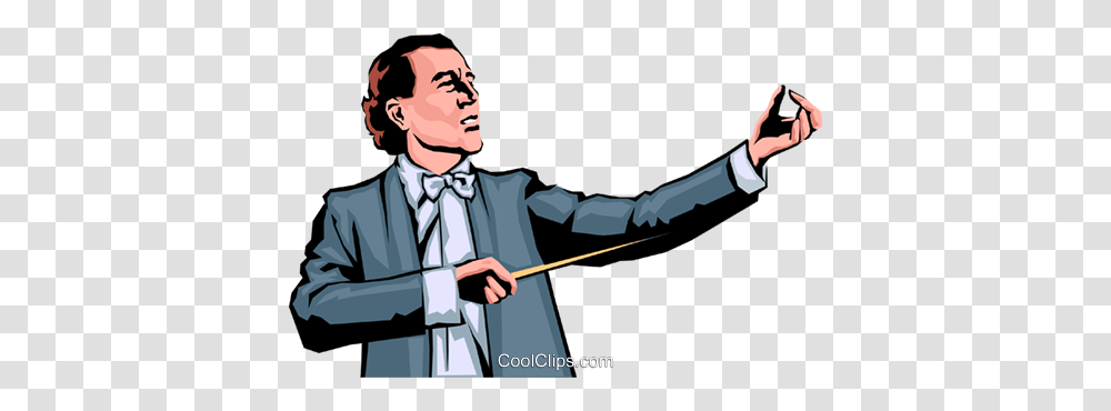 Conductor Royalty Free Vector Clip Art Illustration, Person, Human, Performer, Magician Transparent Png