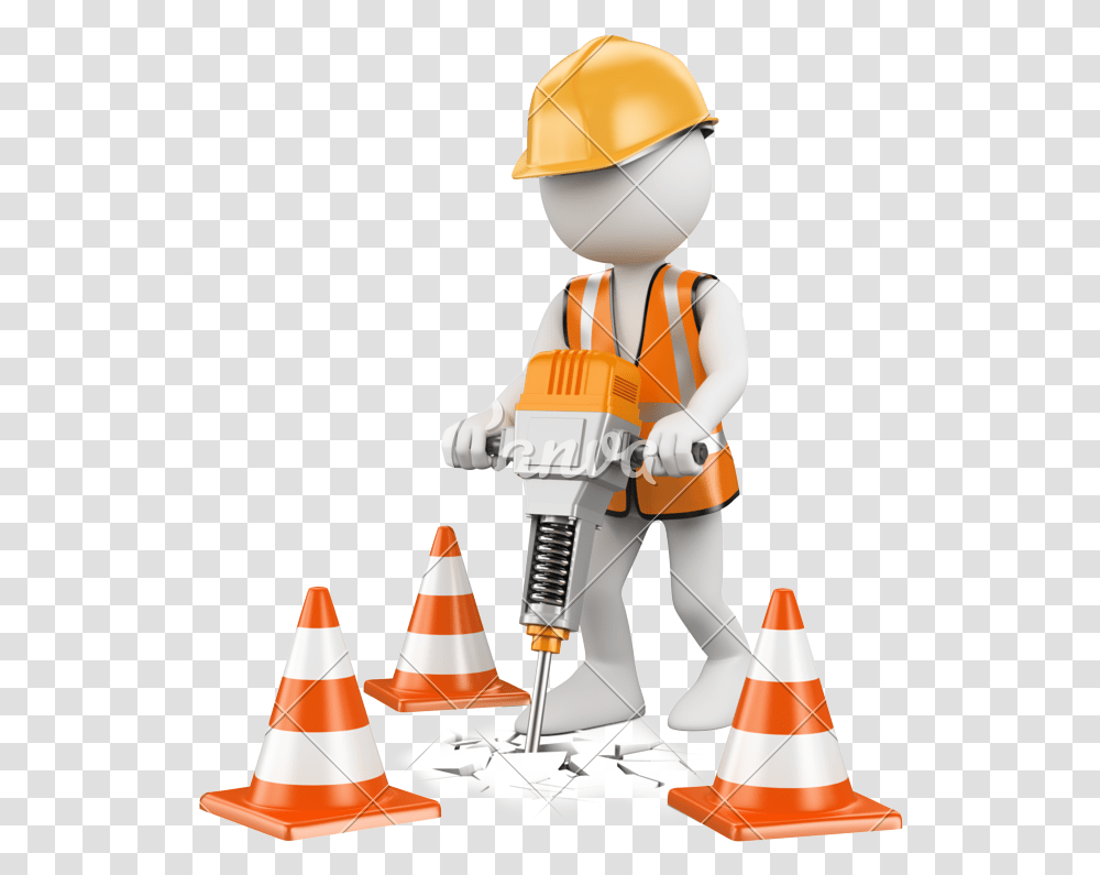 Cone Clipart Construction Worker Tool 3d Construction Worker, Person, Human, Apparel Transparent Png