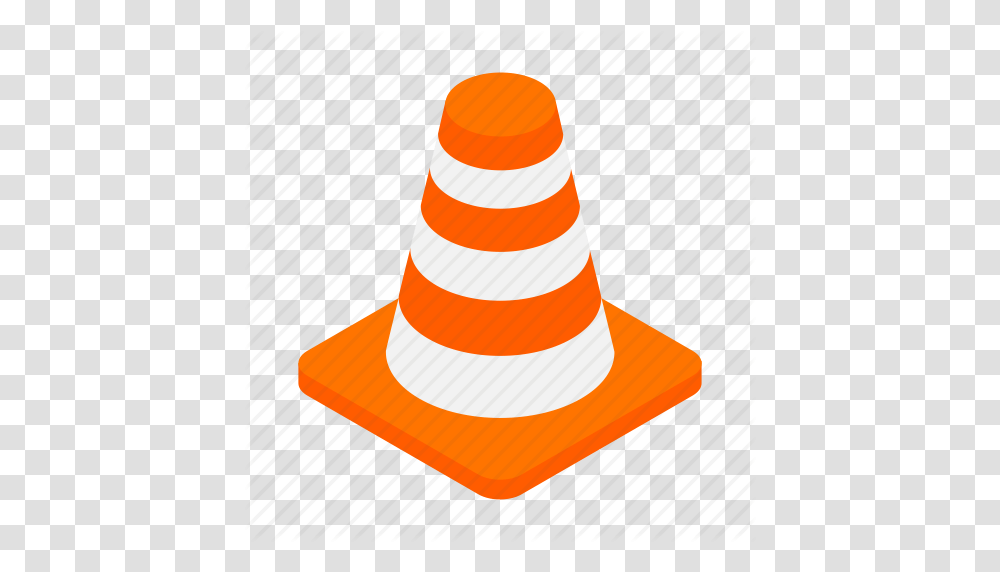 Cone Construction Isometric Road Safety Street Traffic Icon, Hat, Apparel Transparent Png