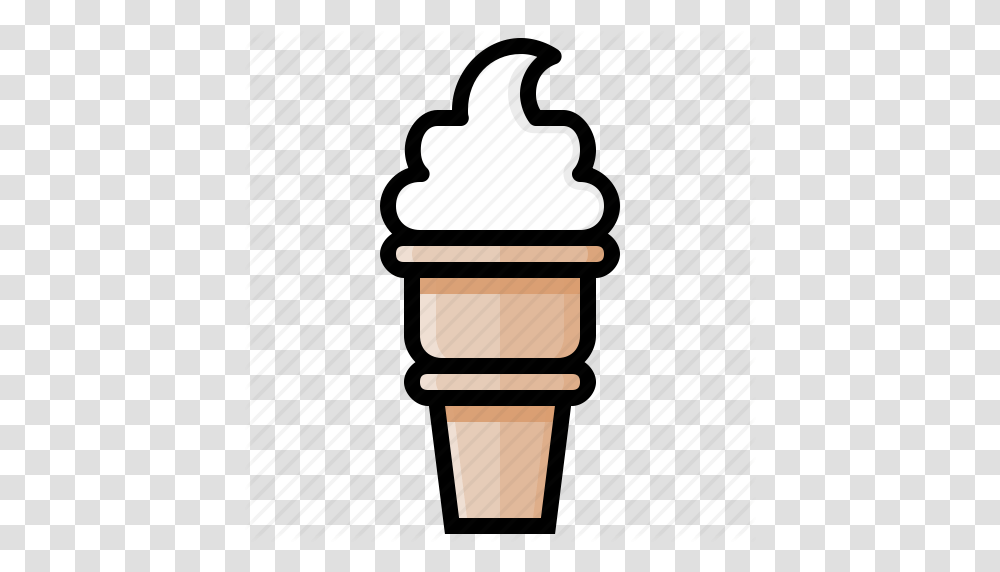 Cone Cream Ice Ice Cream Sweet Swirl Vanilla Icon, Dessert, Food, Creme Transparent Png