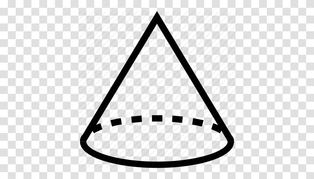 Cone Draw Drawing Geometric Shape Geometry Shape Icon, Triangle Transparent Png