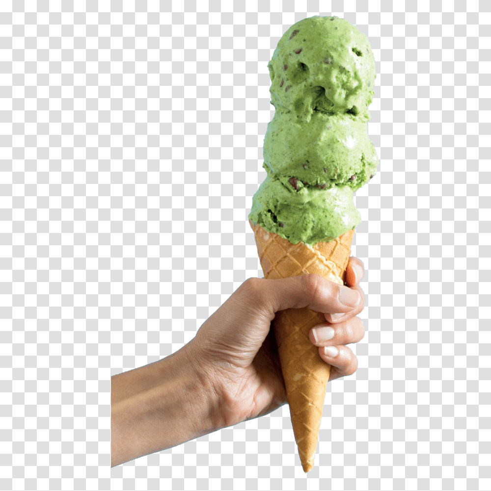 Cone Ice Cream Background Gelato, Dessert, Food, Creme, Person Transparent Png