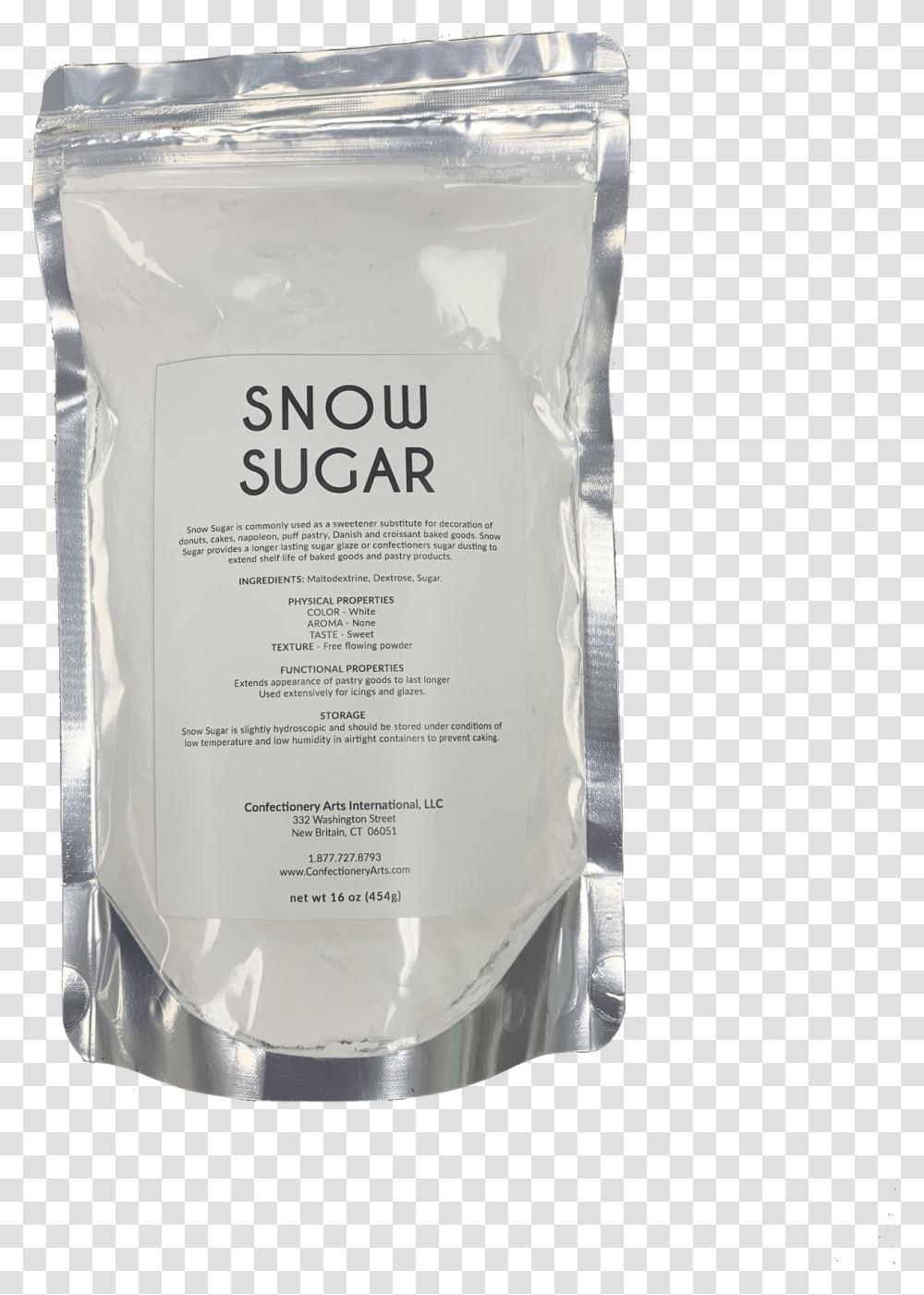 Confectionery Arts Snow Sugar 1 Lb 21536 Fluid, Powder, Flour, Food, Menu Transparent Png