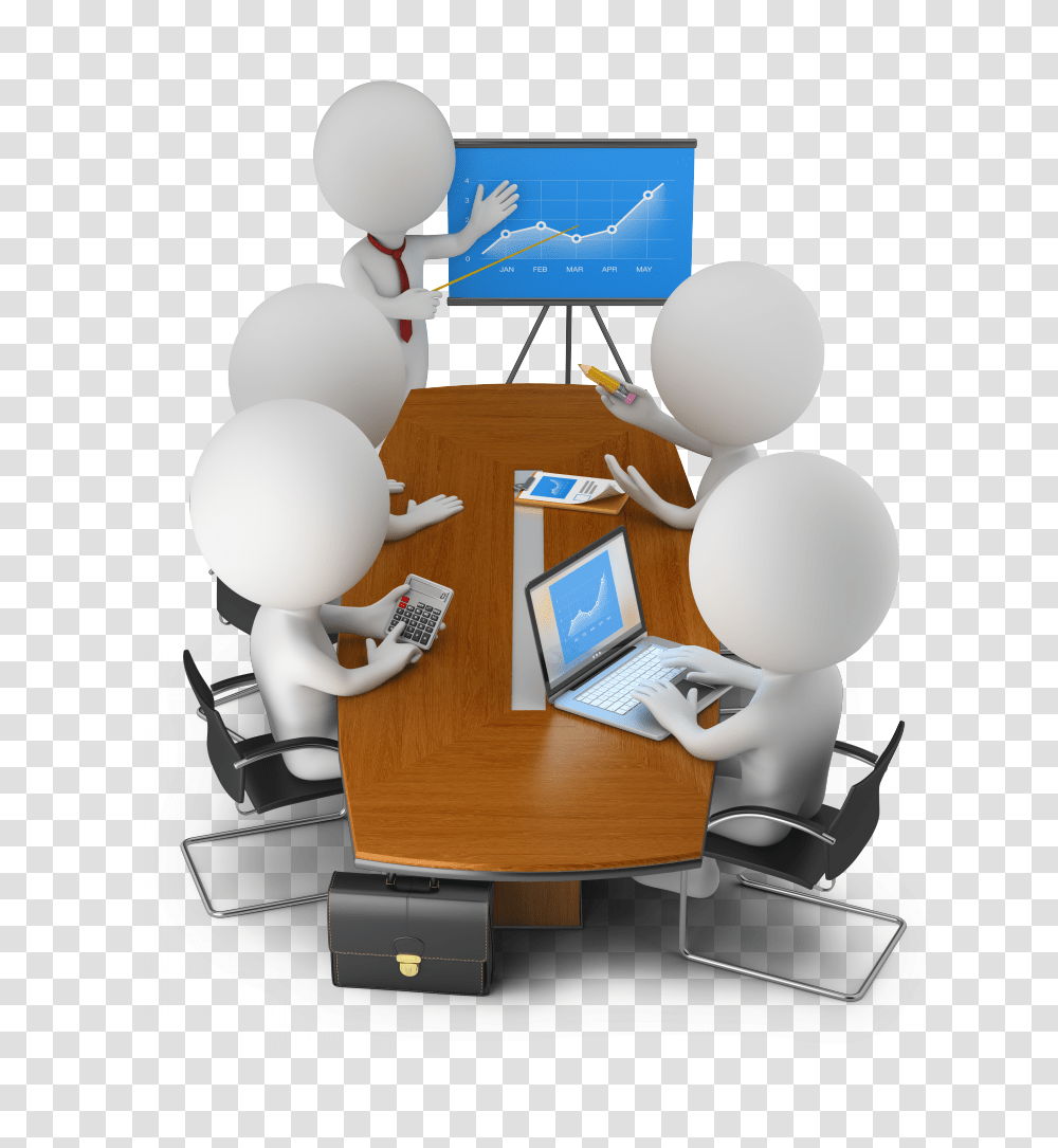 Conference Meeting Small People Meeting Icon 3d Meeting 3d, Furniture, Table, Desk, Tabletop Transparent Png