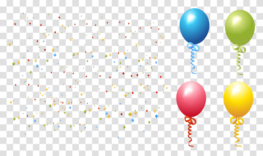 Confeti Con Globos, Balloon, Confetti, Paper Transparent Png