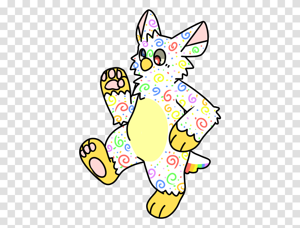 Confetti Anthro Furby Cartoon, Label, Leisure Activities Transparent Png