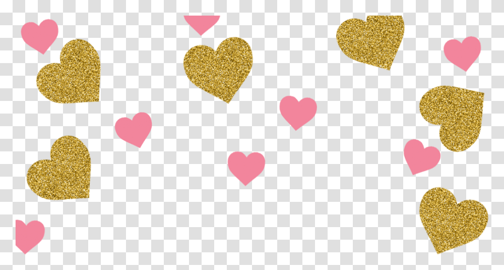 Confetti Background Vector Pink And Gold Pink Heart Background Vector, Petal, Flower, Plant, Blossom Transparent Png