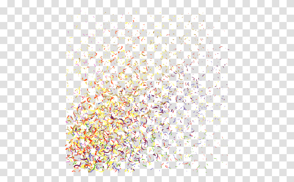 Confetti Birthday Vector Background, Paper Transparent Png