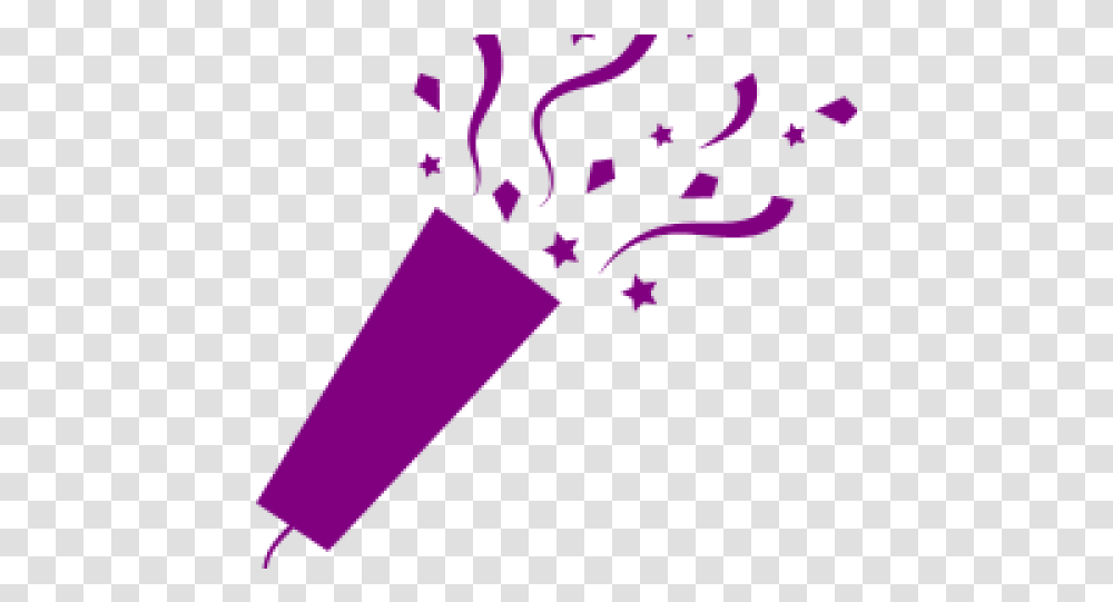 Confetti Clipart Purple Trumpet With Confetti Images, Heart, Paper Transparent Png