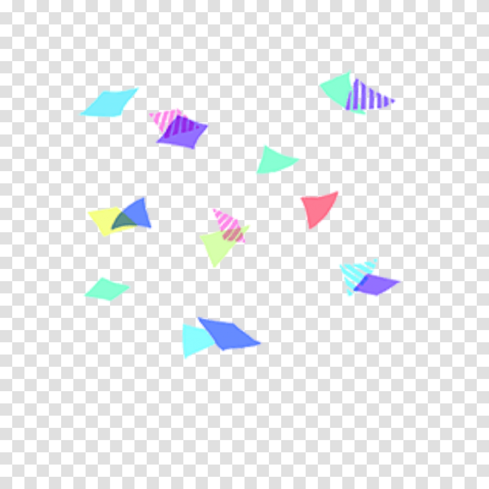 Confetti Colorful Square Kpop Lines, Paper Transparent Png