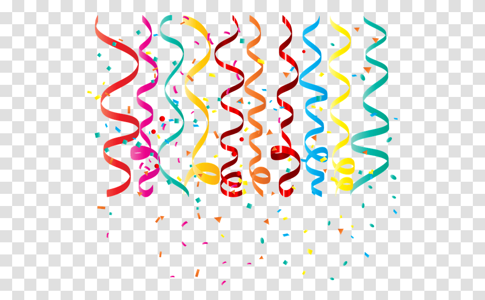 Confetti Curling Ribbon Birthday Birthday Streamers, Paper, Pattern Transparent Png
