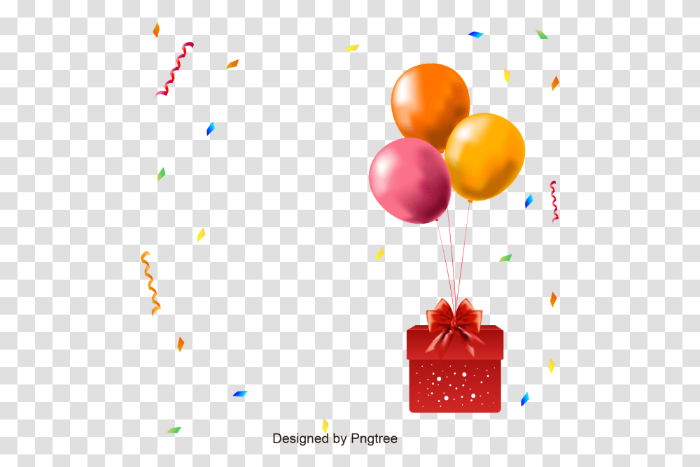 Confetti Drawing Balloon Design, Paper Transparent Png